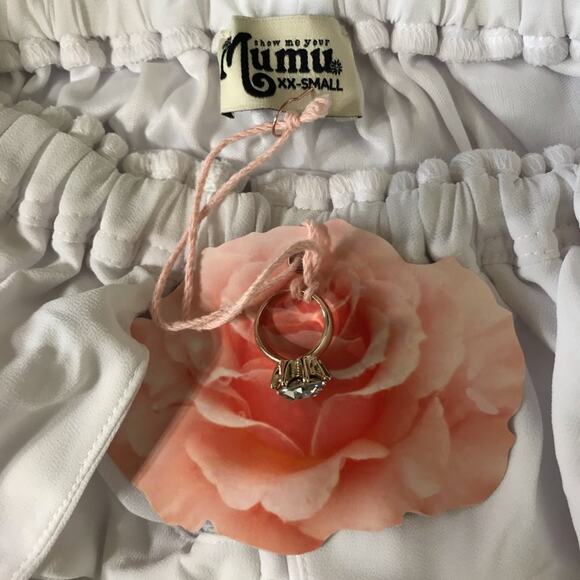 Show Me Your Mumu Luna White Chiffon Dress NWT - Picture 3 of 7